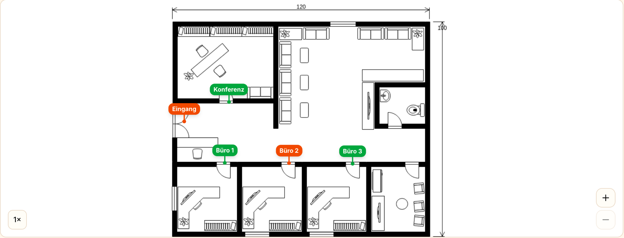 Grundriss in der App